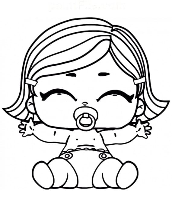 Lil Boogie Babe LOL coloring page