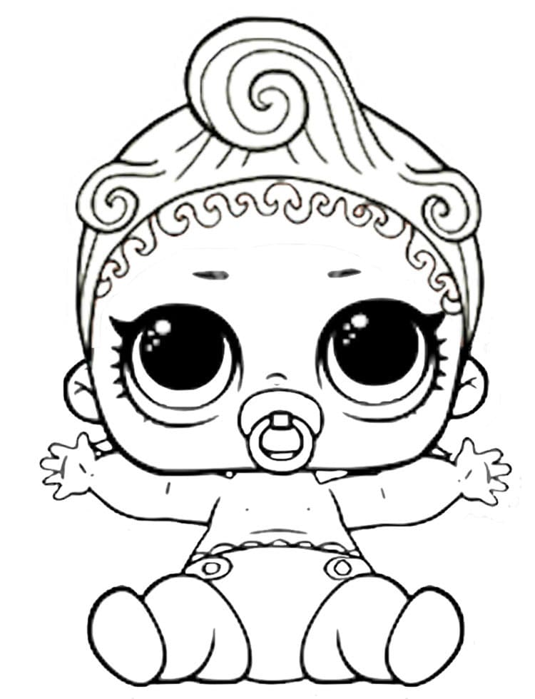 Lil Can Do Baby LOL coloring page