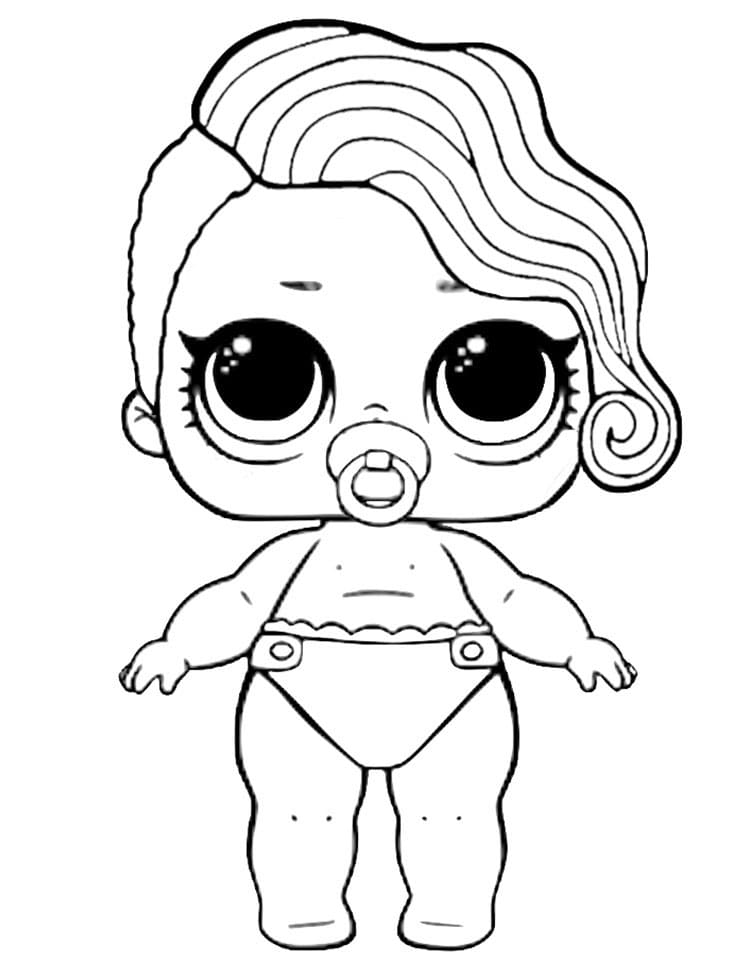 Lil Cheeky Babe LOL coloring page