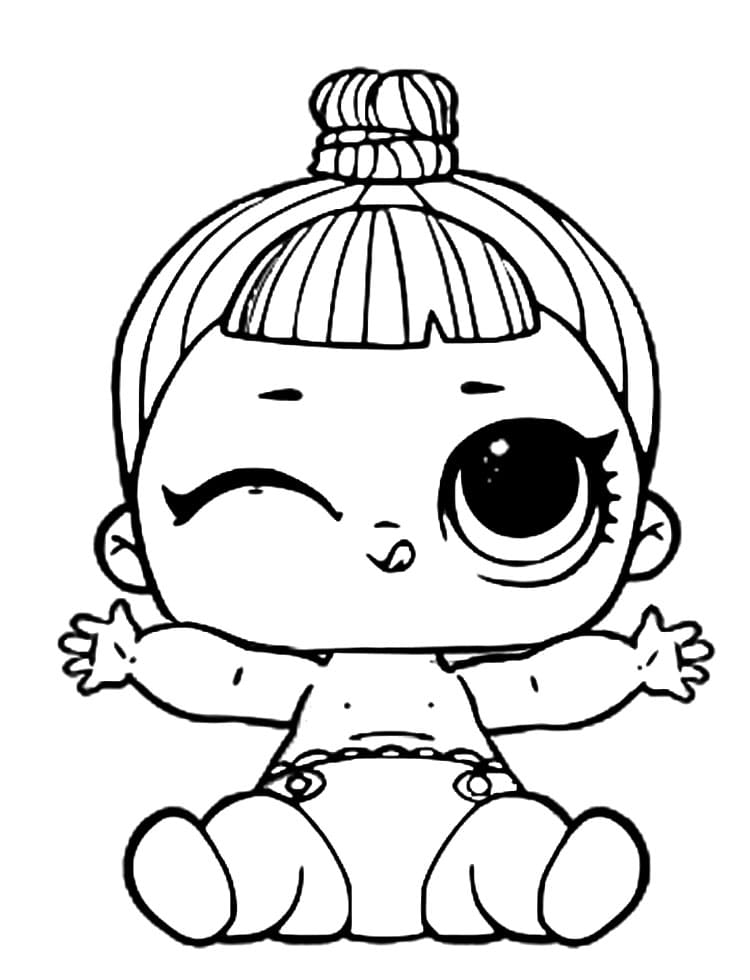 Lil Cozy Babe LOL coloring page