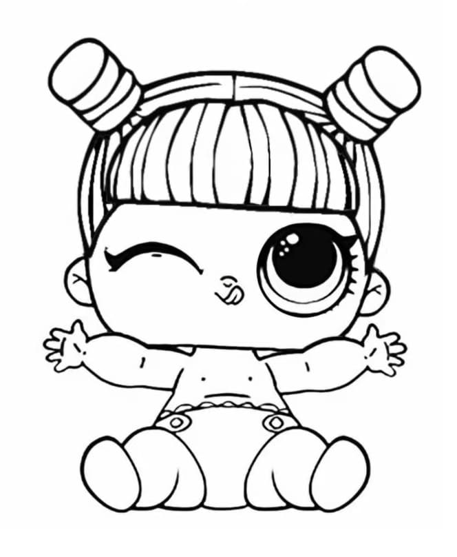 Lil Kawaii Queen LOL coloring page