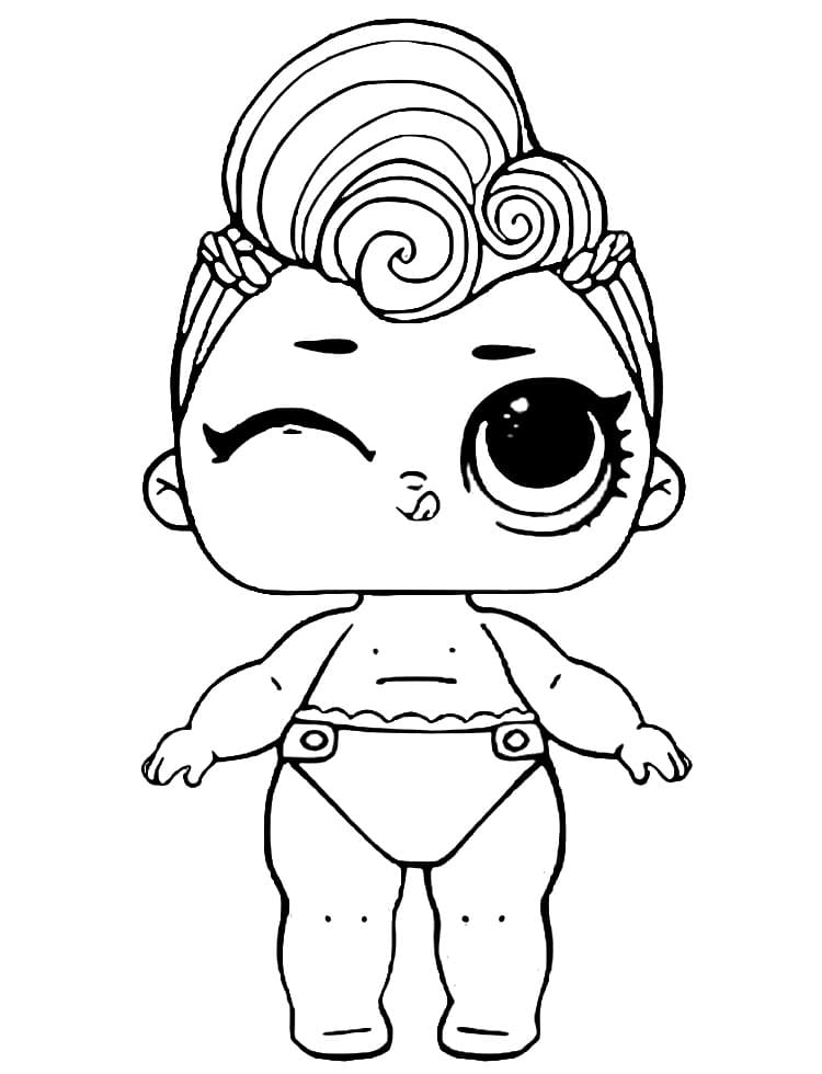 Lil Miss Punk LOL coloring page