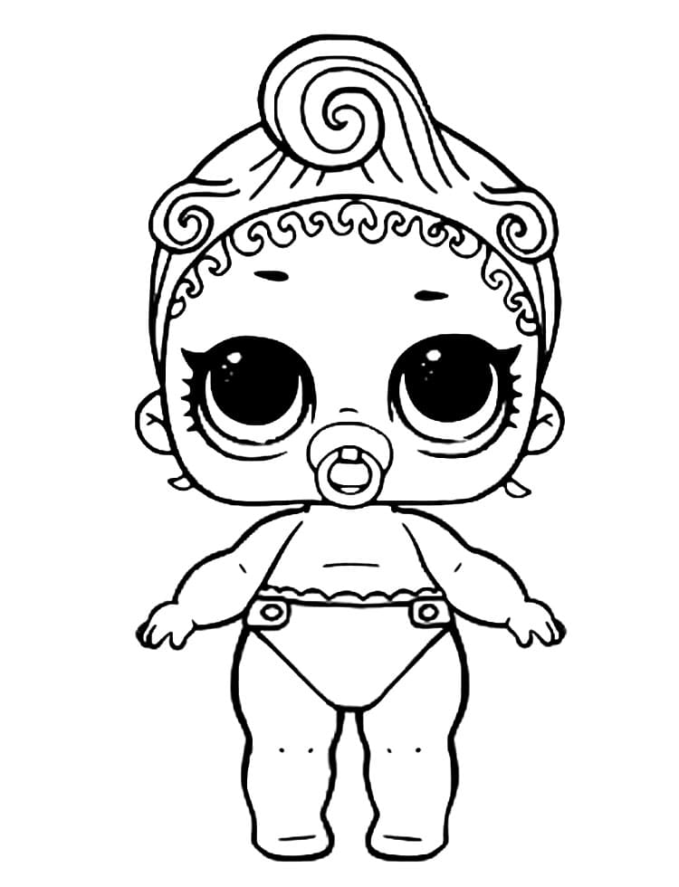 Lil Pink Baby LOL coloring page