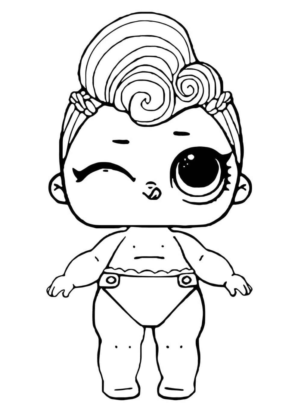 Lil Stardust Queen LOL Surprise coloring page