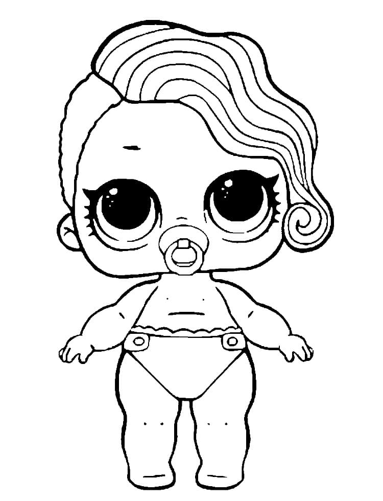 Lil Surfer Babe LOL coloring page
