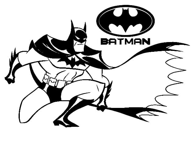 로고가 있는 배트맨 coloring page