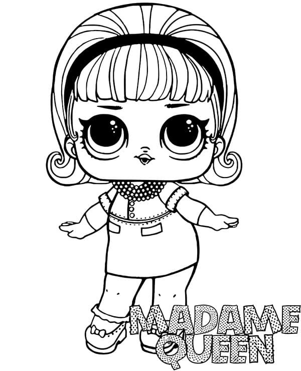 Madame Queen LoL coloring page