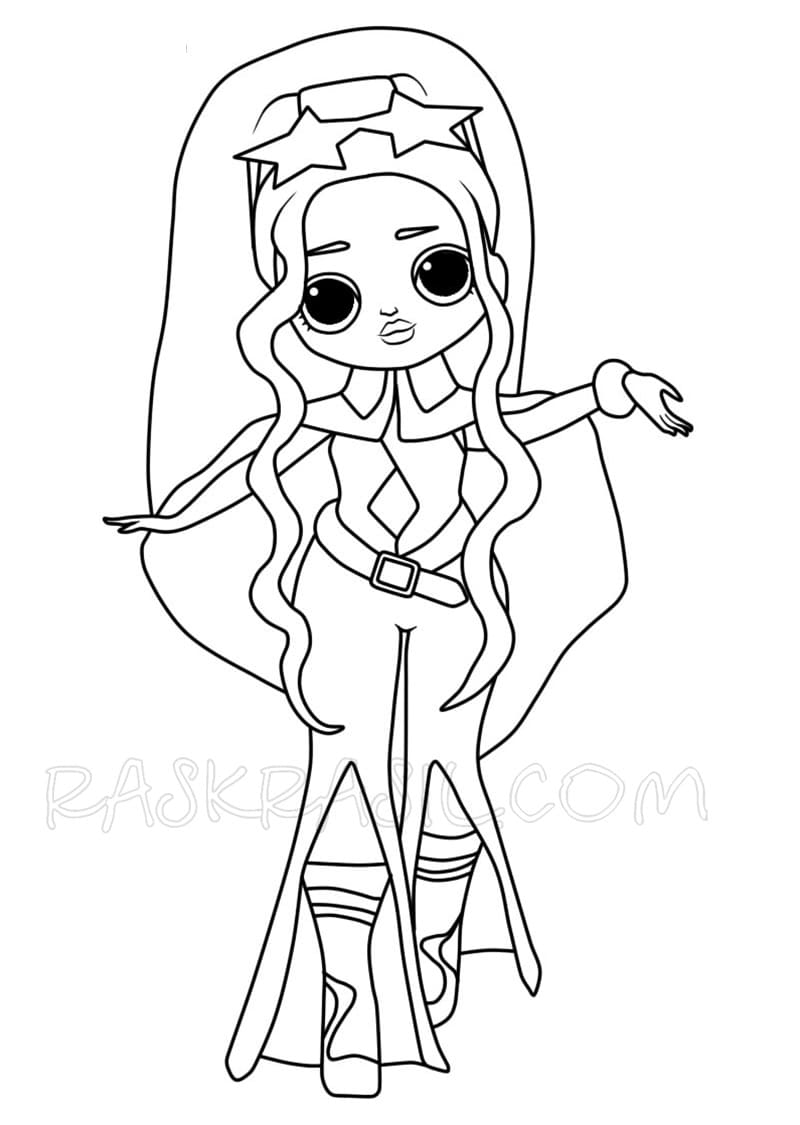 Major Lady LOL Surprise OMG coloring page