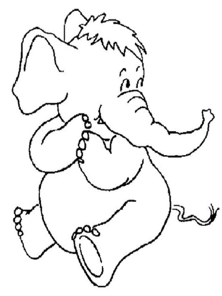 만화 코끼리 coloring page