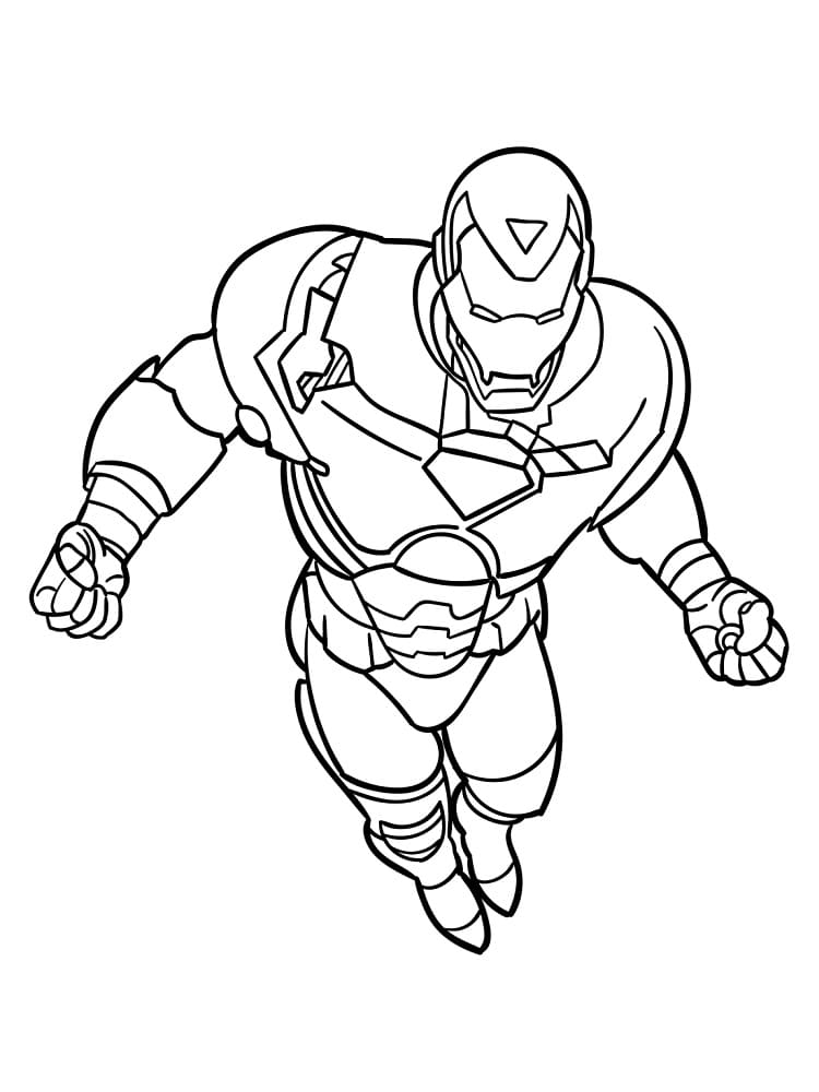 Marvel Avengers의 슈퍼 히어로 아이언 맨 coloring page