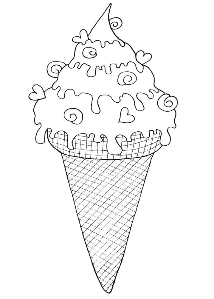 맛있는 아이스크림 coloring page