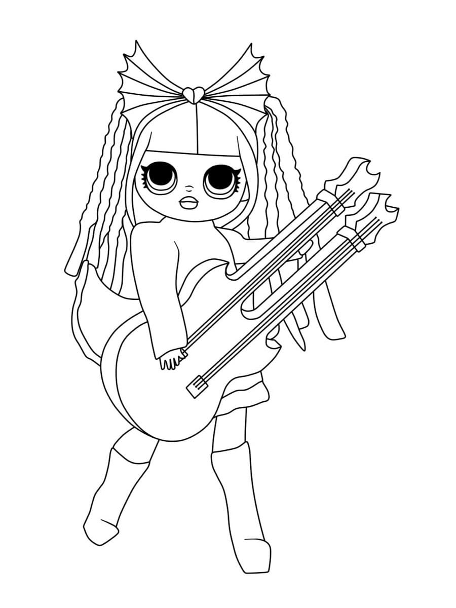Metal Chick LOL Surprise OMG coloring page