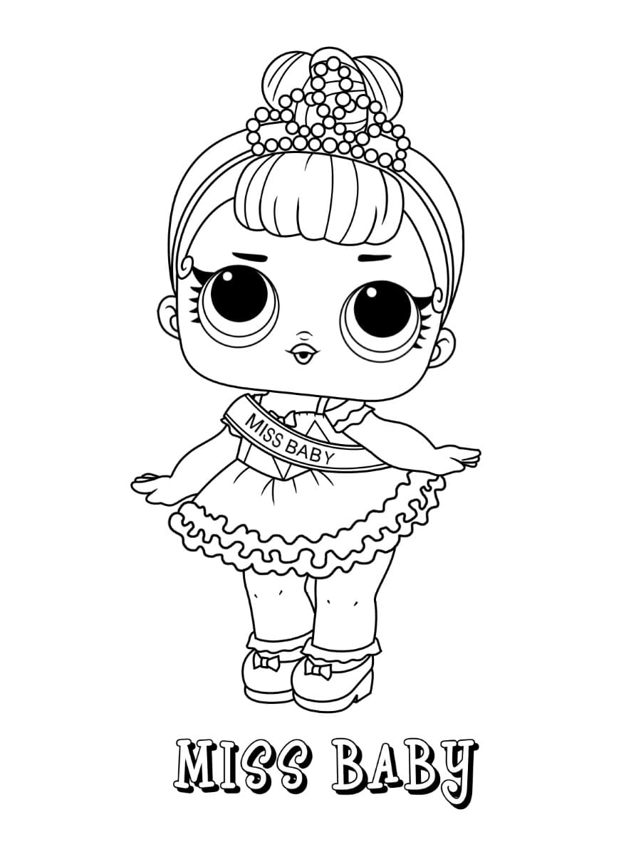 Miss Baby Lol coloring page