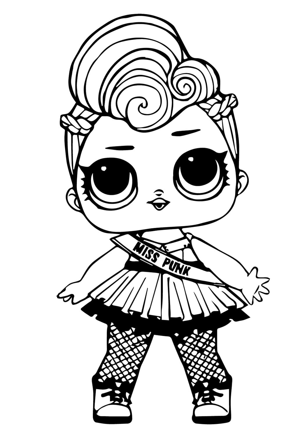 Miss Punk LOL coloring page