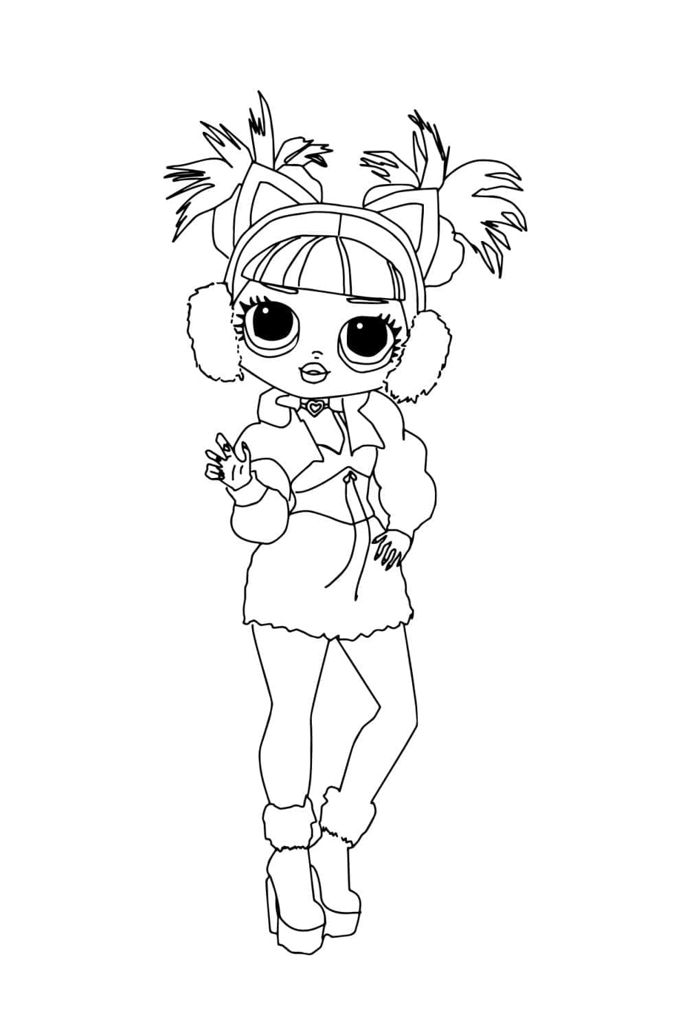 Missy Meow LOL Surprise OMG coloring page
