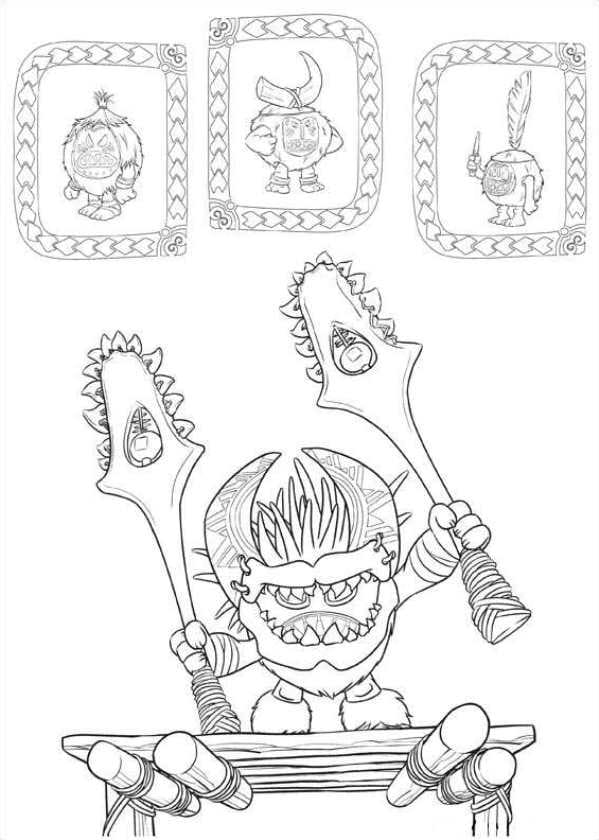 모아나의 카카모라 coloring page