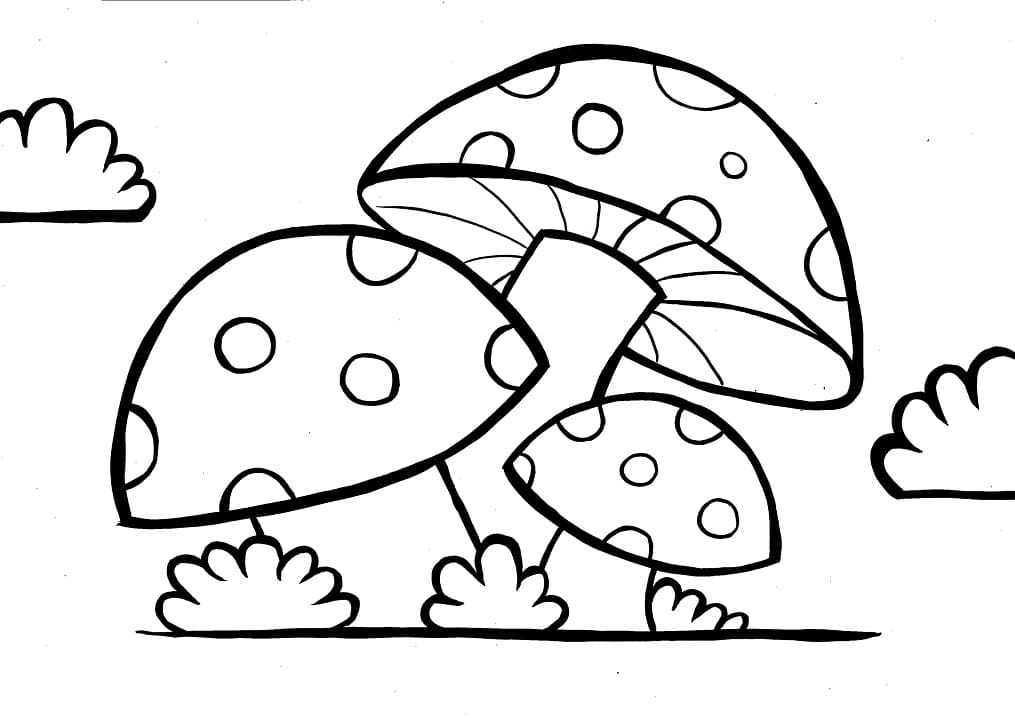무료 버섯1 coloring page