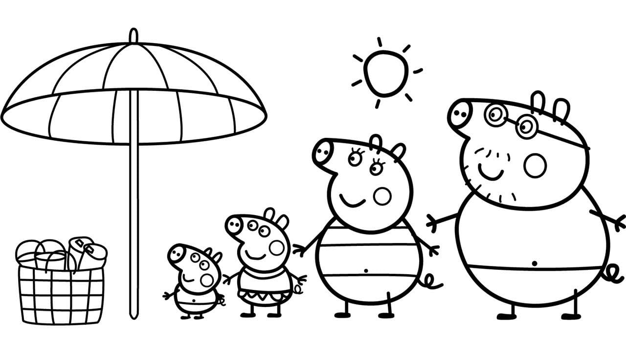 무료 인쇄 가능한 Peppa Pig coloring page