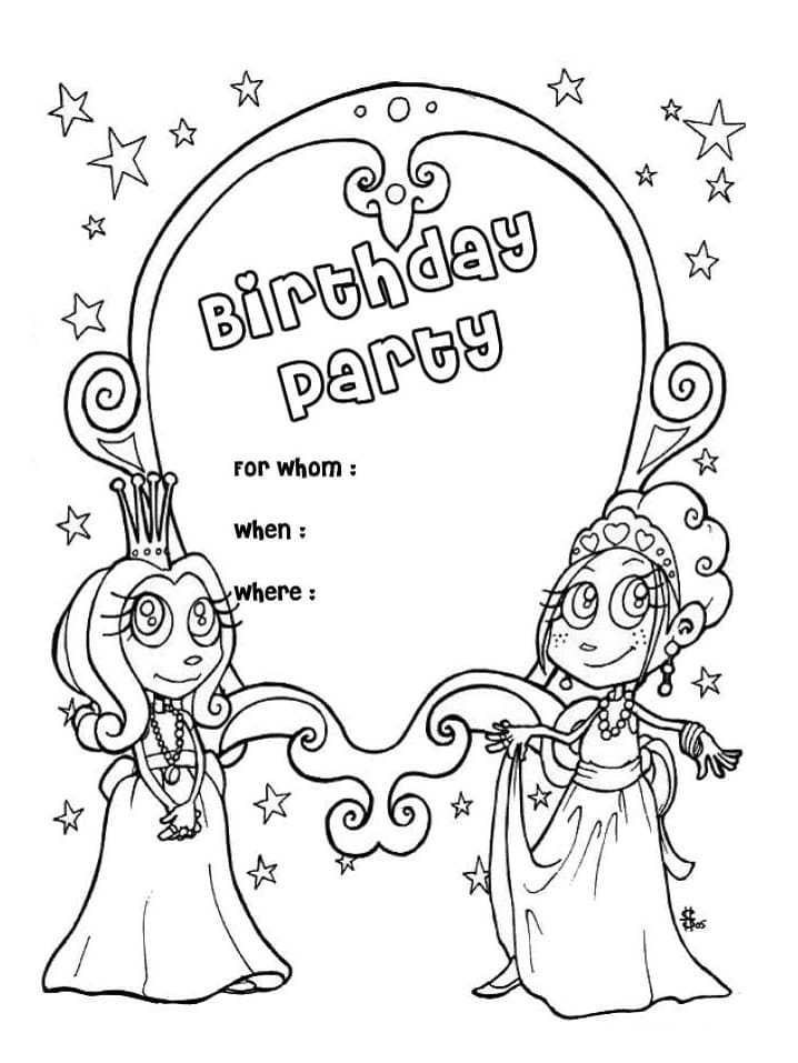무료 생일 축하 카드 coloring page