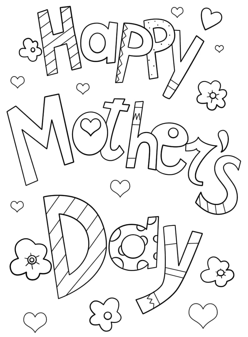 무료로 인쇄 가능한 해피 어머니의 날 coloring page