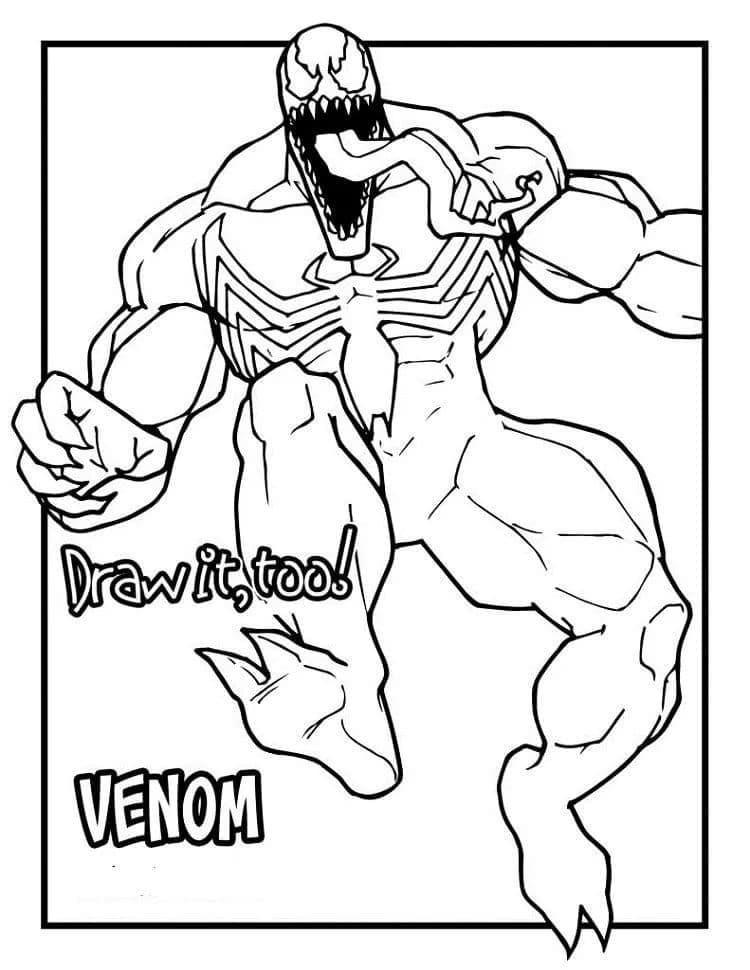 무료로 인쇄 가능한 Venom coloring page