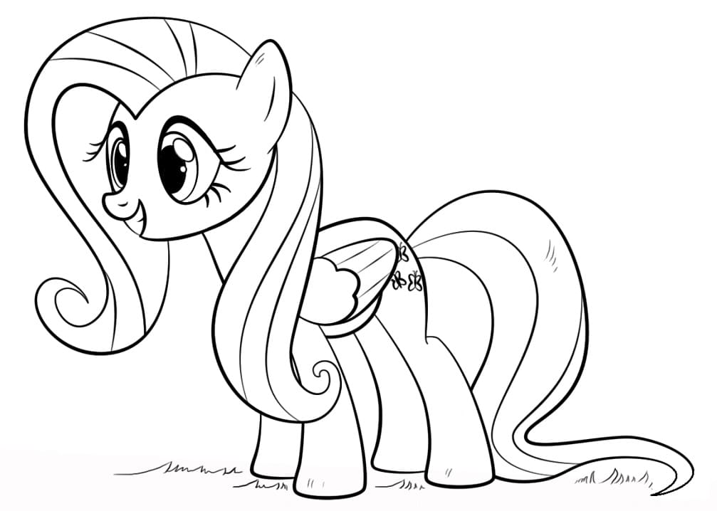 My Little Pony의 플러터샤이 coloring page