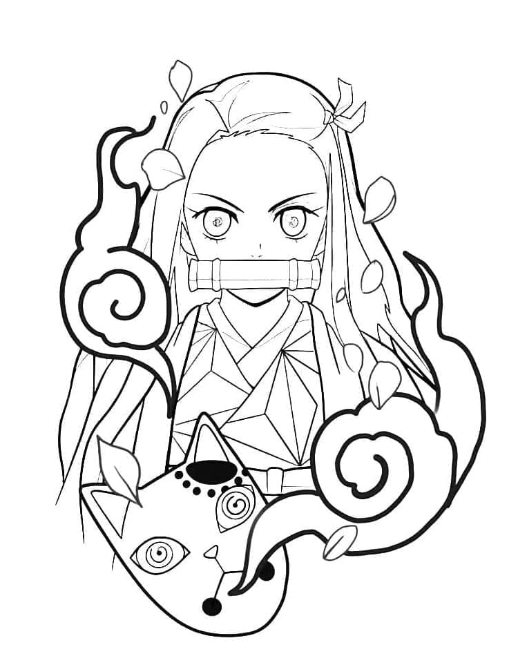 네즈코 데몬 슬레이어 coloring page