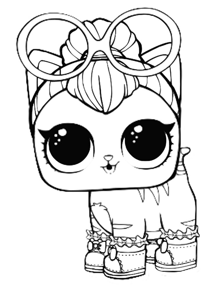 Neon Kitty LOL coloring page