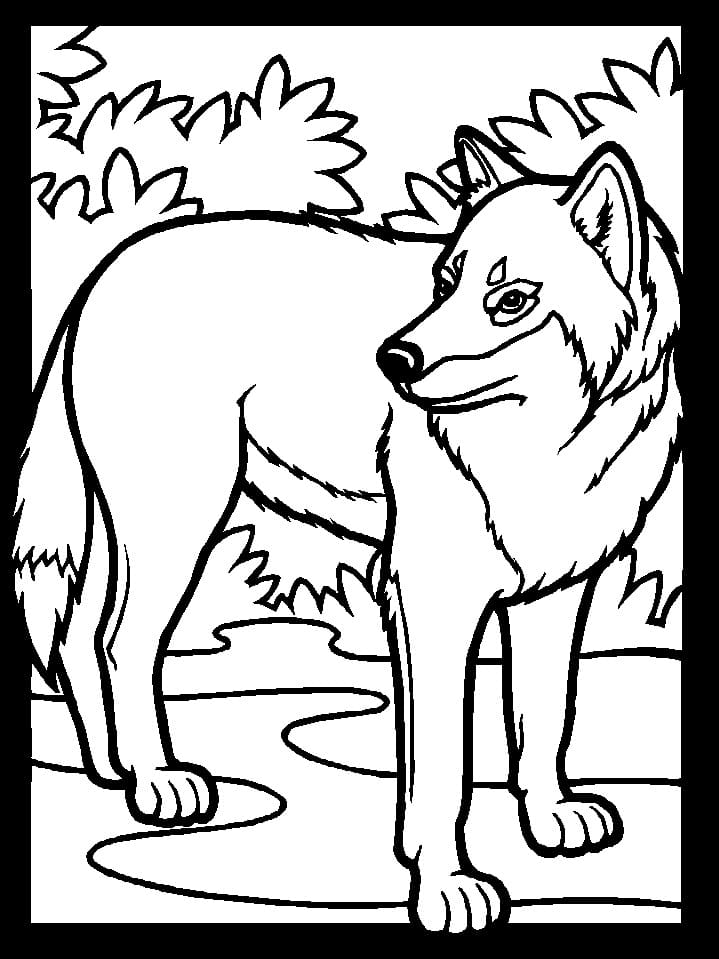 늑대 인쇄 가능 coloring page