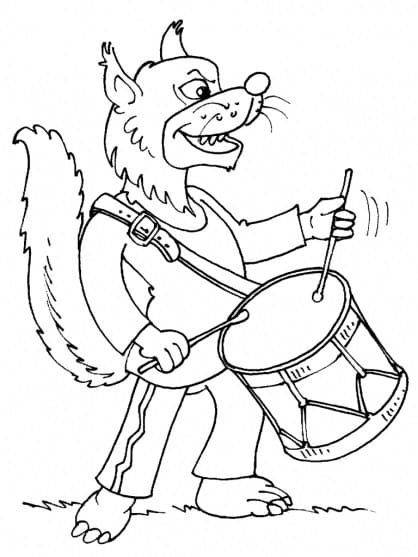 늑대 연주 드럼