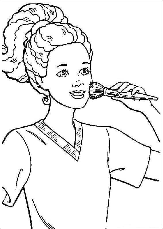 노래하는 바비 coloring page