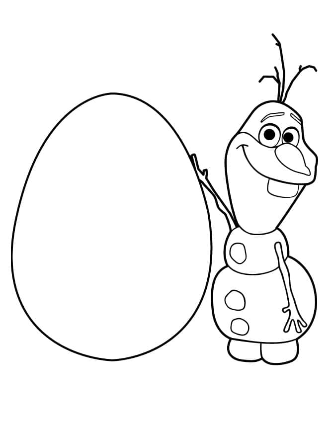 올라프와 큰 달걀 coloring page