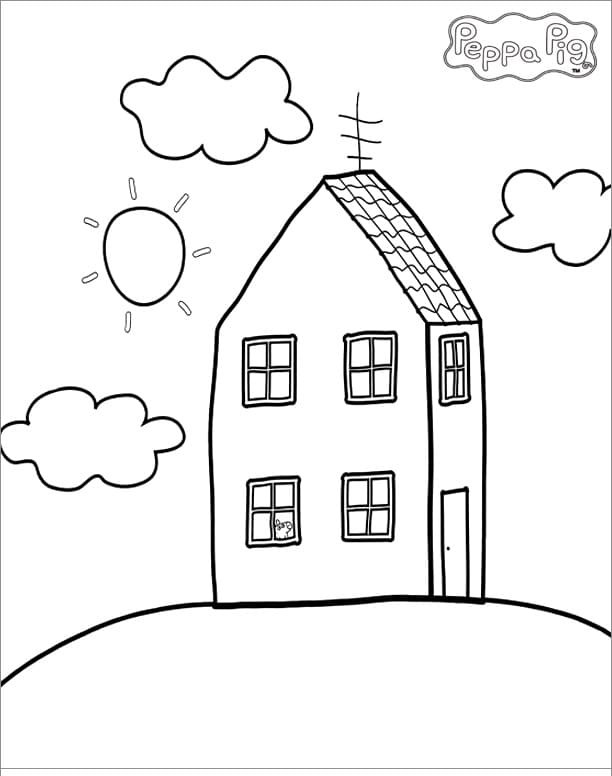 페파 피그의 집 coloring page