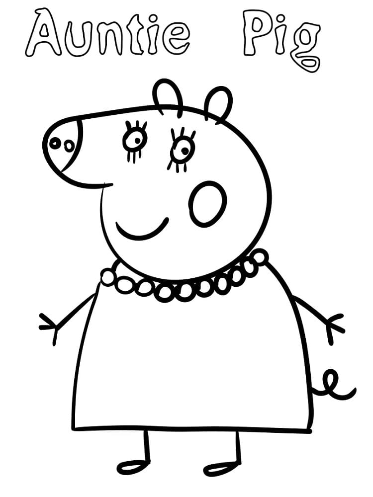 Peppa Pig의 아줌마 돼지 coloring page