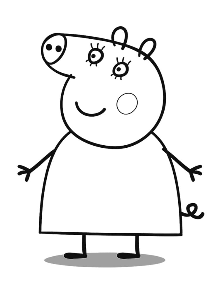 Peppa Pig의 엄마 돼지 coloring page