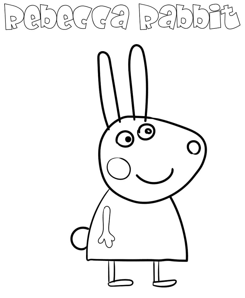 Peppa Pig의 레베카 래빗 coloring page