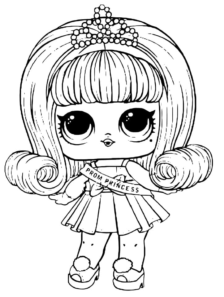 Prom Princess LOL coloring page