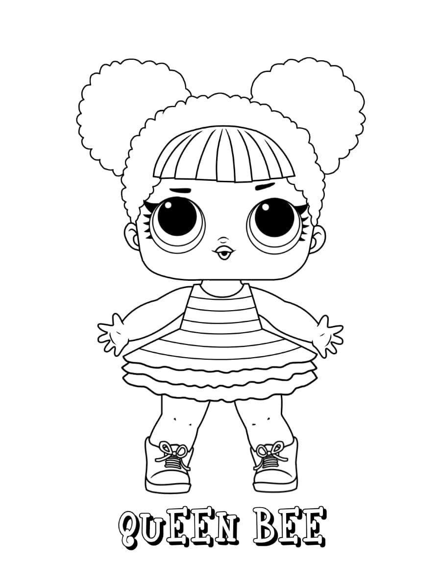 Queen Bee Lol coloring page