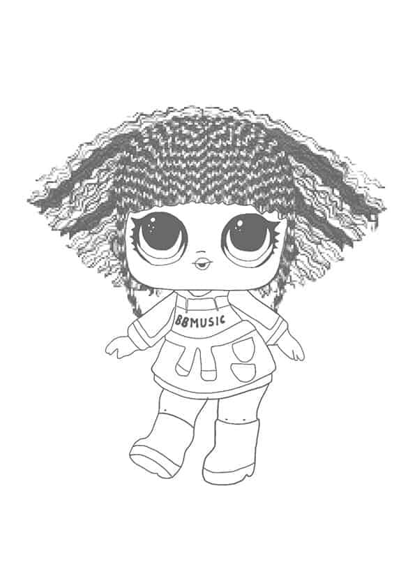 Rhymes LOL Surprise Hairvibes coloring page