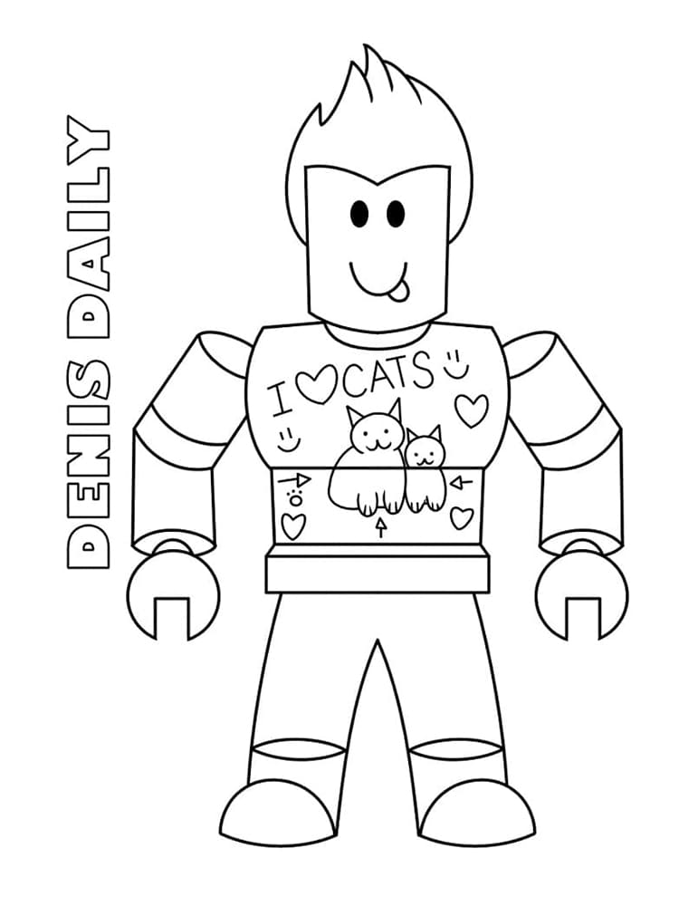 Roblox: Denis Daily coloring page