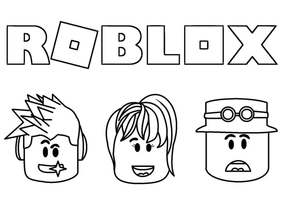 Roblox 헤드 coloring page