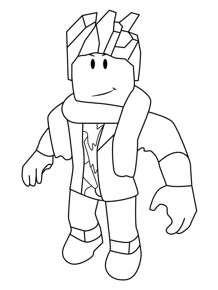 Roblox 펑크 가이 coloring page