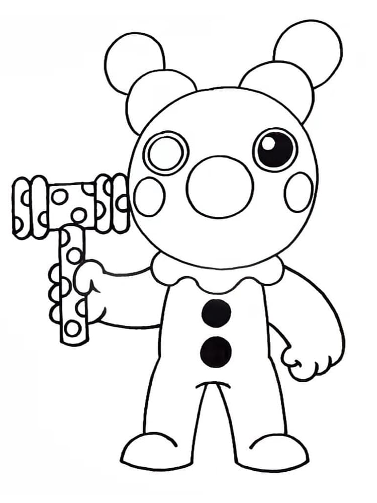 Roblox의 광대 coloring page