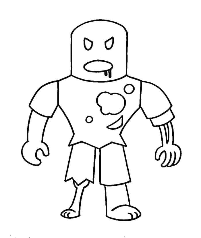 Roblox의 좀비 coloring page