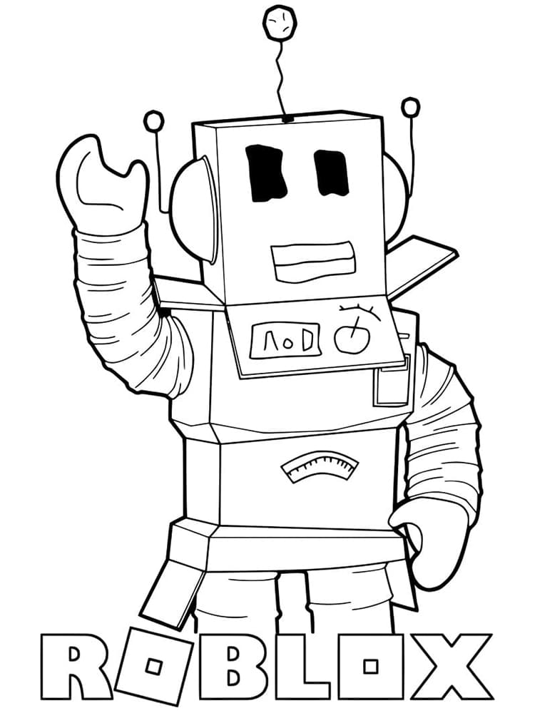 Roblox의 로봇 coloring page
