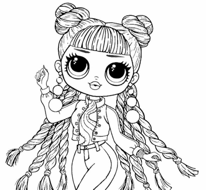 Roller Chick LOL Surprise OMG coloring page