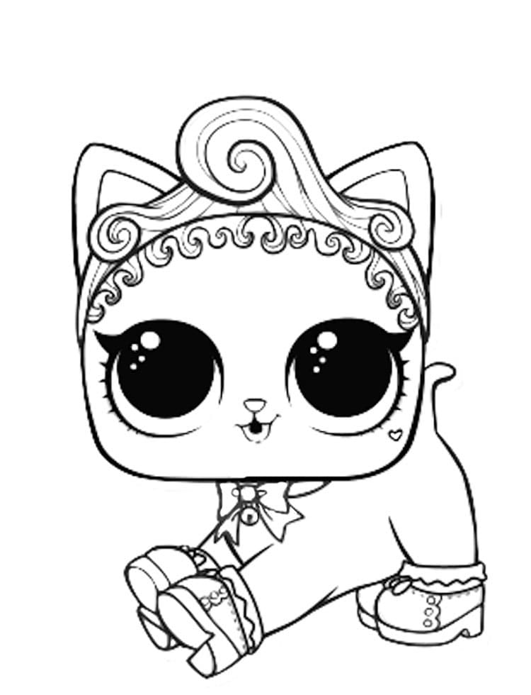 Royal Kitty Cat LOL coloring page