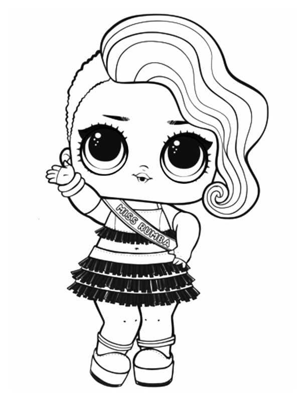 Rumba Grrrl LOL Surprise coloring page