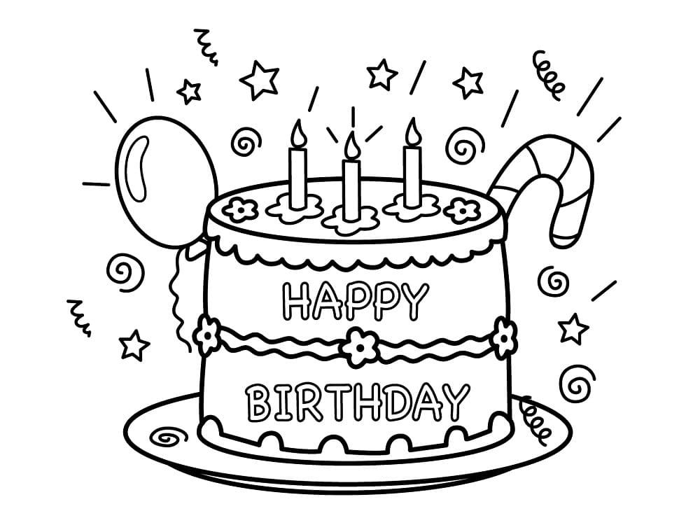 생일 축하 케이크 인쇄 가능