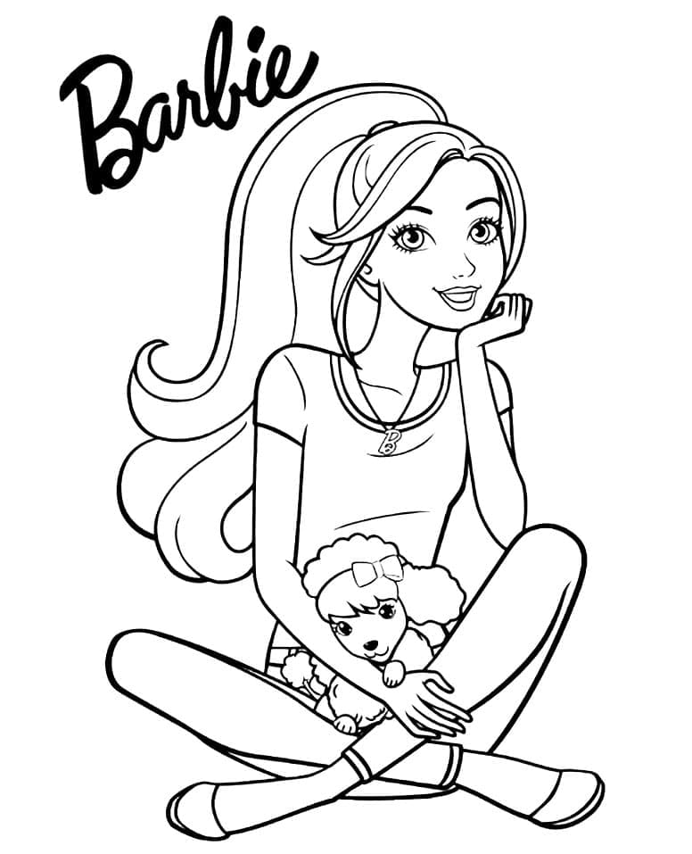 사랑스러운 바비 coloring page